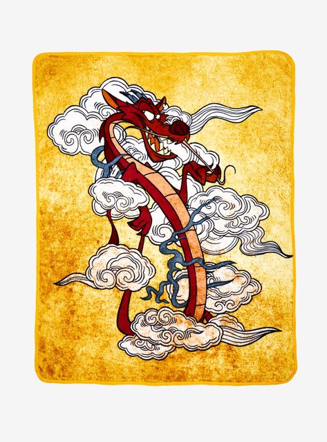 Disney Mulan Mushu Smoke Throw Blanket Mulan Dragon, Mulan Mushu, Disney Mulan, Dragon Wall, Wall Poster Prints, Disney Posters, Art Disney, Pinturas Disney, Trends International