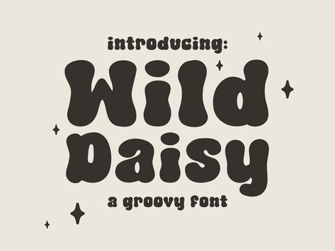 Wild Daisy is a retro font that features a playful, hand-drawn style. It's perfect for use in a variety of projects, from branding and packaging to social media and#bubblefont #funwithfonts #creativelettering #typographylove #fontobsessed Wavy Retro Font, Tshirt Fonts, Numbers Tattoo, Hand Drawn Alphabet, Wild Daisy, Free Commercial Fonts, Groovy Font, Digital Imaging, Branding Shoot