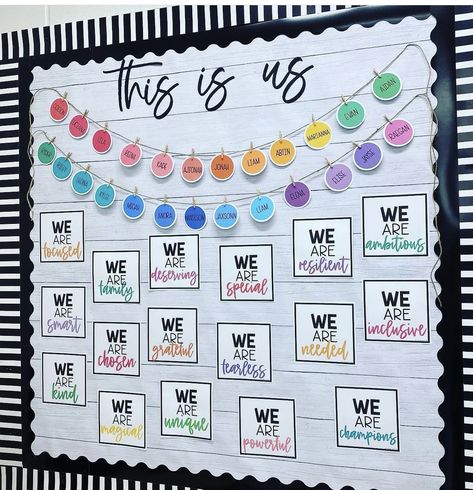 Bulletin Board Ideas For Teachers Student Work, Future Bulletin Board Ideas, Meet The Teachers Bulletin Board, Beginning Of Year Bulletin Boards Kindergarten, Third Grade Door Decorations, Positivity Classroom Theme, Show Off Work In Classroom, Student Celebration Bulletin Board, Grade 2 Class Decoration