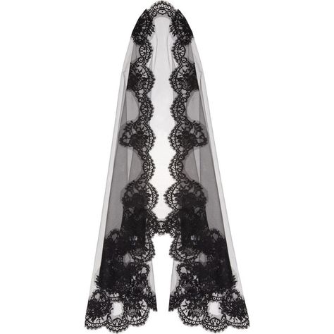 Dolce Gabbana Lace-appliqué tulle veil ($1,195) ❤ liked on Polyvore Lace Hair Accessories, Tulle Veil, Gothic Wedding Dress, Goth Wedding, Dark Wedding, Tulle Veils, Fantasy Wedding, Lace Veils, Idea Board