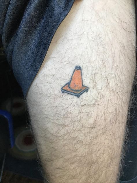 Traffic cone tattoo Traffic Cone Tattoo, Traffic Cone Art, Cone Tattoo, Maria Tattoo, Bird Tattoos, Traffic Cone, 3 Tattoo, Birds Tattoo, Of Ideas