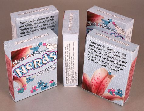 Custom "Nerds" wedding / party favors! #Weddings #WeddingFavors #Geeky