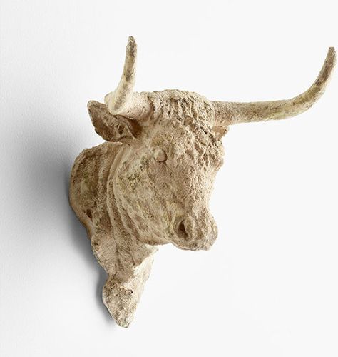 White and Rust Finish Bull Head Mount rustic-sculptures Rustic Design Style, Medallion Wall Decor, Head Sculpture, Farm Cow, Resin Wall Art, Bull Head, Faux Taxidermy, Rustic Lodge, Cyan Design