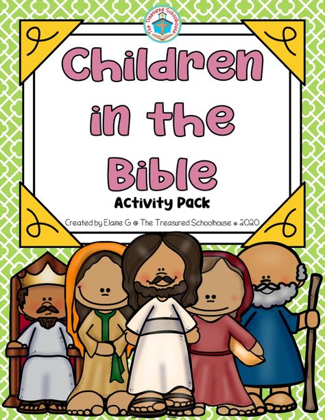 Children in the Bible Activity Pack - Classful Fathers In The Bible, Prophets Of The Bible, Bible Catholic, Plate Crafts For Kids, Christian Activities, Paper Plate Crafts For Kids, Preschool Bible, Rainy Day Fun, Family Worship