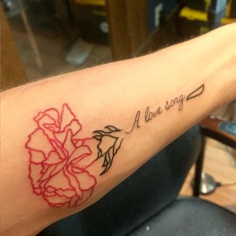 Broadway Musical Tattoos, Hadestown Tattoo Ideas, Hadestown Flower Tattoo, Hadestown Tattoo, Broadway Tattoos, Theatre Tattoo, Lamp Tattoo, Nerdy Tattoos, Dainty Tattoos