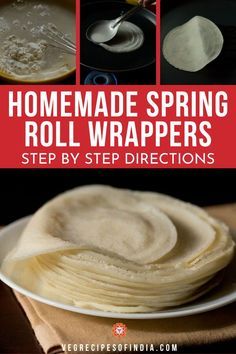 Spring Roll Wraps, Roll Dough Recipe, Homemade Spring Rolls, Vegan Egg Rolls, Spring Roll Pastry, Vegan Spring Rolls, Homemade Egg Rolls, Spring Roll Wrappers, Fresh Spring Rolls