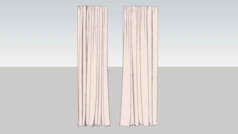 curtain | 3D Warehouse Curtain 3d Warehouse, Sketchup Warehouse, Sketchup 3d Warehouse, Curtain Divider, Soft Decor, 3d Curtains, Sketchup Models, Long Curtains, Beauty Salon Decor