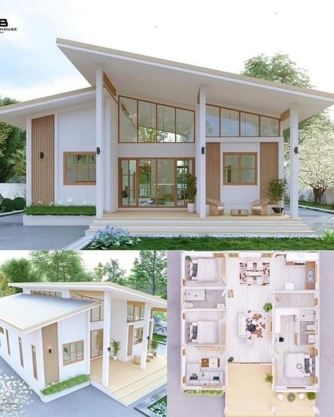 Philippines house design🏡🔥🔥🔥 Philippines House, Small House Blueprints, Philippines House Design, Philippine Houses, Modern Bungalow House, House Floor Design, Building House Plans Designs, Simple House Design, Casas The Sims 4