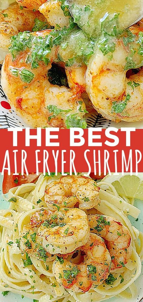 Air Fryer Shrimp | Foodtastic Mom #airfryerrecipes #airfryershrimp #shrimprecipes #shrimpscampi via @foodtasticmom Air Fryer Toaster Oven Recipes, Airfryer Ideas, Air Fryer Recipes Chips, Air Fryer Recipes Meat, Air Fryer Recipes Vegetables, Air Fryer Recipes Low Carb, Air Fryer Shrimp, Toaster Oven Recipes, Air Fryer Toaster Oven