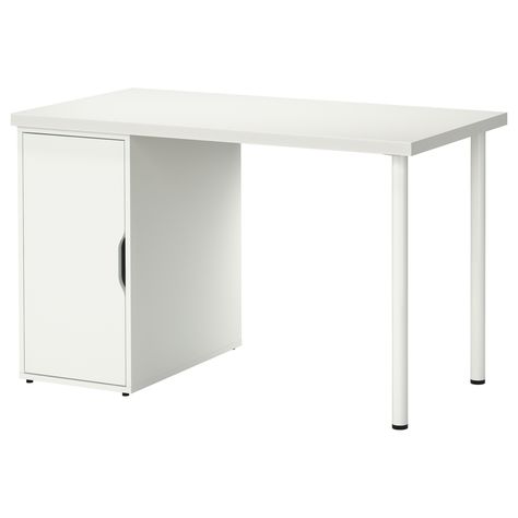 LINNMON/ALEX Table - white - IKEA // craft room and office storage Build Your Own Desk, Sp Studio, Ikea Linnmon, Table Ikea, Ikea Alex, Computer Room, Salon Decor, Uneven Floor, Spare Room