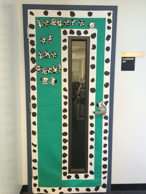 Disney 101 Dalmatians Bulletin Board Door!                                                                                                                                                      More Dalmatian Classroom, Hallway Decorations, Class Bulletin Boards, Reading Week, Classroom Arrangement, Pto Ideas, Disney Classroom, Homecoming Week, 101 Dalmations