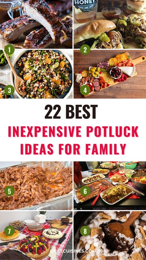 Discover the best summer potluck dishes with these easy, healthy recipes. Perfect for BBQ parties and church gatherings, concerts, or family gatherings. these main and side dishes are ideal for a crowd. Cookout Sides, Last Minute Potluck Ideas, Potluck Snacks, Crockpot Potluck, Pot Luck Dishes Easy, Summer Potluck Dishes, Main Dish For Potluck, Best Potluck Dishes, Summer Potluck Recipes Birthday Pot Luck Ideas, Main Dishes For A Party, Best Covered Dish Ideas, Pot Luck For Work, Bbq Potluck Dishes, Cheap Potluck Recipes, Pot Luck Sides Easy, Easy Meals For Potluck, Potluck Bbq Ideas