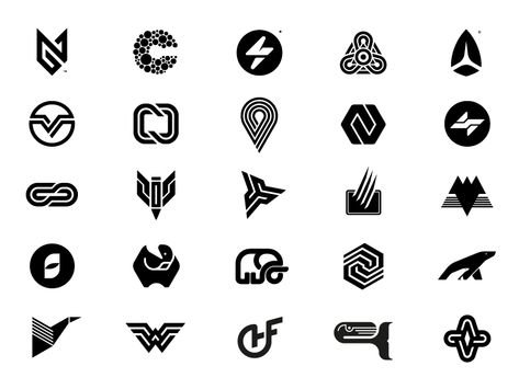 Random Logos, Symbols & Brand Marks from the dusty old Archives. Be sure to check out my Instagram @creskdesign for daily updates. Branding Symbols, Random Symbols, Geometric Icons, Inspiration Logo Design, Logo Minimalista, Inspiration Logo, Symbols And Meanings, Logo Symbol, Geometric Logo