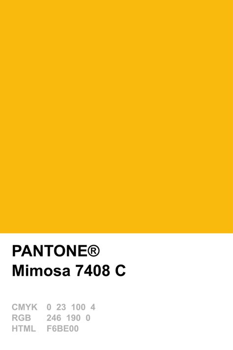 Pantone Colour Of The Year 2009 Mimosa Pantone Colours, Yellow Pantone, Pantone Palette, Pantone Colour Palettes, Graphisches Design, Jaune Orange, Yellow Ochre, Trend Report, Colour Board