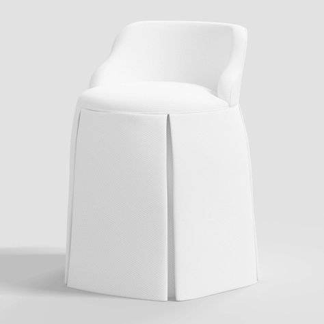 White accent chair