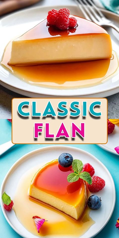 🍮 Smooth, sweet, and silky, this Classic Flan will melt in your mouth! With just a few simple ingredients, you can create this timeless dessert topped with a golden caramel sauce. It’s perfect for dinner parties or a sweet treat at home. 💡 Tap SAVE and bring this dessert to life! #DessertRecipes #FlanLovers #ClassicDesserts #SweetTooth #HomemadeFlan #CaramelGoodness Classic Flan Recipe, Caramel Flan Recipe, Caramel Custard Recipe, Flan Recipe Easy, Custard Flan, Caramel Flan, Baked Custard, Simple Baking, How To Make Caramel