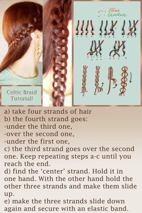 Celtic braid tutorial Viking Hairstyle, Celtic Braid, Celtic Hair, Medieval Hairstyles, Viking Braids, Wedding Braids, Hairstyle Names, Viking Hair, Trendy Hairstyle