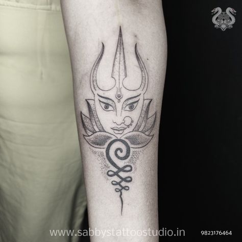 Durga Tattoo, Maa Tattoo, Ambe Maa, Piercings Ideas, Shiva Tattoo Design, Shiva Tattoo, Goddess Durga, Inked Tattoo, Durga Goddess