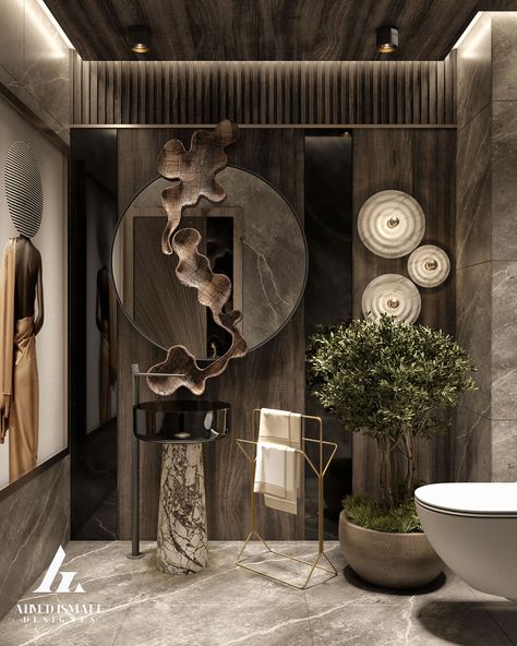 𝐋𝐔𝐗𝐔𝐑𝐘 𝐌𝐎𝐃𝐄𝐑𝐍 𝐆𝐔𝐄𝐒𝐓 𝐁𝐀𝐓𝐇𝐑𝐎𝐎𝐌 :: Behance Villa Bathroom Design, Vanity Washroom, Luxury Washroom Design, Luxury Toilet Design, Luxury Guest Bathroom Ideas, Modern Guest Bathroom, Bathroom Behance, Interior Design Presentation Boards, Modern Guest Bedroom