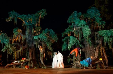 Inside the David Rockwell Set Designs for the Public Theater’s Shakespeare in the Park | Architectural Digest Pantanal, Set Theatre, Tree Props, Rockwell Group, Shakespeare In The Park, Shakespeare Theatre, Public Theater, A Midsummer Night's Dream, Lost In The Woods