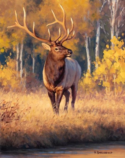 Kelly Dangerfield :: Astoria Fine Art Gallery in Jackson Hole Idol Signature, Western Art Paintings, Elk Pictures, Elk Photography, Wild Animals Painting, Wild Animals Photography, Hunting Art, Deer Painting, Wildlife Artwork