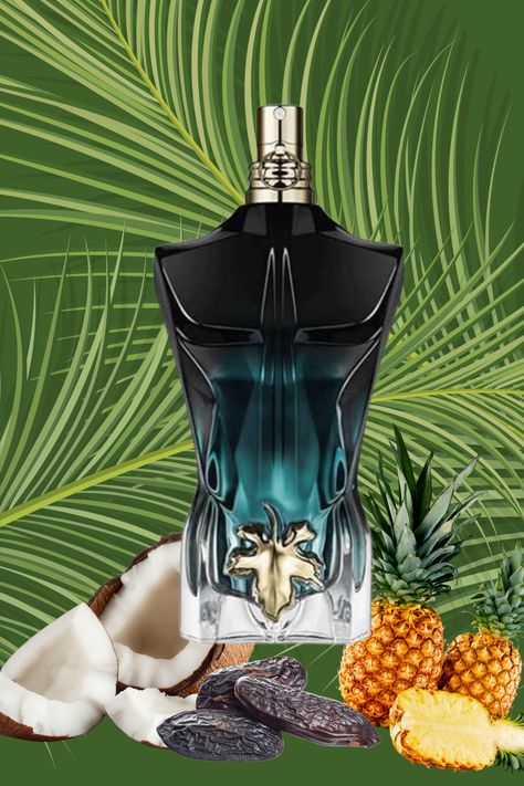 Le Beau Le Parfum by Jean Paul Gaultier is a sophisticated fragrance for men with notes of Pineapple, Iris, and Sandalwood. Experience a blend of coconut and amber that creates a warm and inviting scent perfect for any occasion. #JeanPaulGaultier #LeBeauLeParfum #MenFragrance #AmberWoody Jean Paul Gaultier Perfume Men, Jean Paul Perfume, Jean Paul Gaultier Perfume, Jean Paul Gaultier Le Male, Best Fragrance For Men, Coconut Wood, Good Raps, Le Male, Niche Perfume