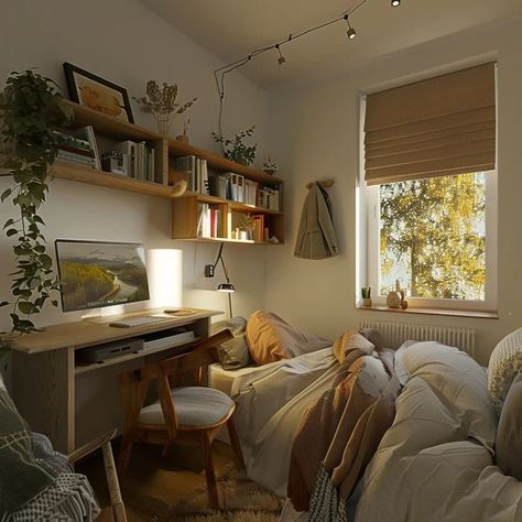 Bedroom For Students, Organizing A Small Bedroom, Study Success, Future Bedroom Ideas, Refurbishing Furniture, Student Bedroom, Minimalist Bedroom Ideas, Cozy Bedroom Design, Study Spaces