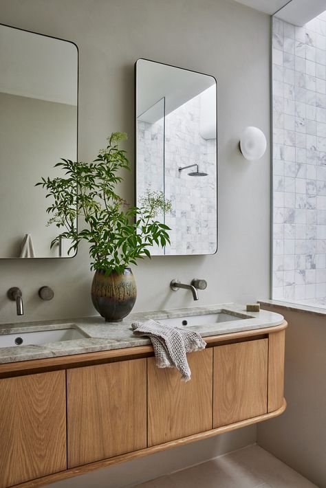 Olea by Nuebelle - Project Feature - The Local Project - The Local Project The Local Project Bathroom, Modern Beach Home, 2024 Bathroom, Shower Over Bath, The Local Project, Modern Beach House, Bathroom Reno, Modern Beach, Bathroom Inspo