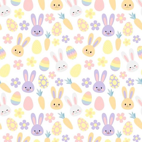 Easter Pattern Wallpaper, Cute Easter Wallpaper, Wallpaper Easter, Easter Background, Easter Pattern, Easter Bunny Cookies, Happy Easter Greetings, Blue Butterfly Wallpaper, Spring Illustration