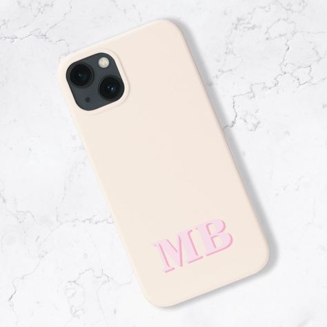 Navy Blue Minimalist Modern Initial Monogram Phone Case. Create your own personalized iPhone Case with custom initial name. Preppy Phone Case, Pretty School Supplies, Phone Case Monogram, Blue Minimalist, Customised Phone Case, Personalize Iphone Case, Gift Inspo, Custom Iphone Cases, Pretty Phone Cases