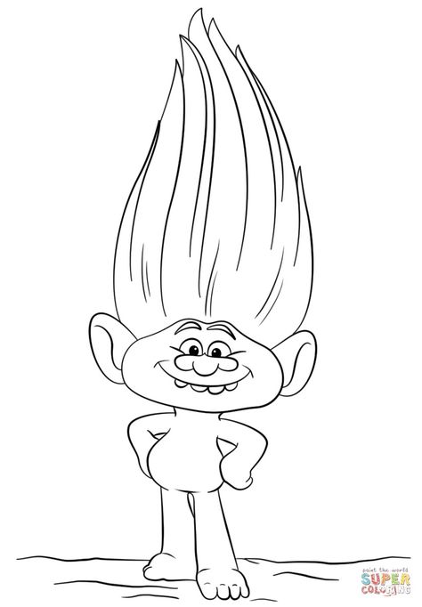 Trolls Coloring Pages, Trolls Coloring, Guy Diamond, Poppy Coloring Page, Monkey Coloring Pages, Poppy Trolls, Branch Trolls, Trolls Poppy, Trolls Birthday Party