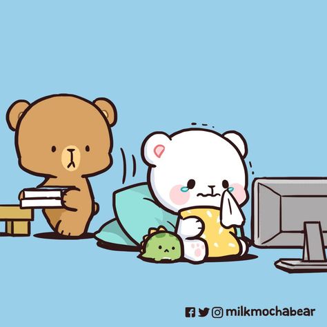 Milk & Mocha on Twitter: "Heart-wrenching 😓 --- Feel free to mention your clumsy friend 😉  #milkmochabear #milkandmocha… " Milk And Mocha, Milk Mocha, Mocha Bear, Chibi Cat, Milk & Mocha, Cute Bear Drawings, Cute Cartoon Images, Cute Couple Cartoon, Cute Cartoon Pictures