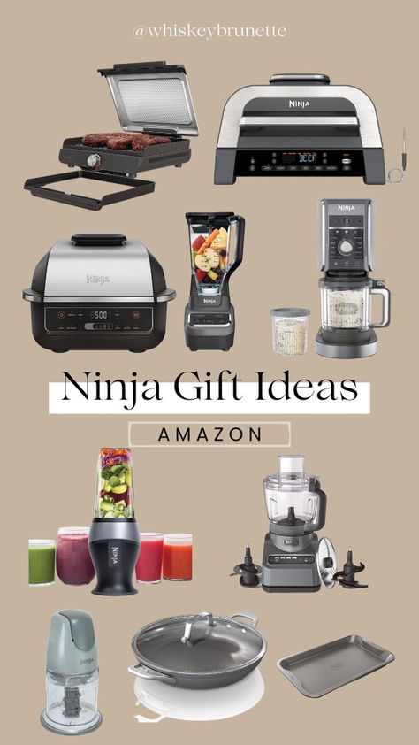 Ninja Products make great gift ideas! Love these from Amazon. Especially the Ninja Creami. It’s all the rage this year! Ninja Pans | Ninja Creami | Ninja Blender | Kitchen Essentials | Ninja Amazon | Amazon Kitchen | Amazon Ninja Ninja Kitchen Appliances, Ninja Products, Ninja Appliances, Blender Kitchen, Ninja Cooking System, Kitchen Essentials List, Ninja Kitchen, Ninja Blender, Ninja Creami