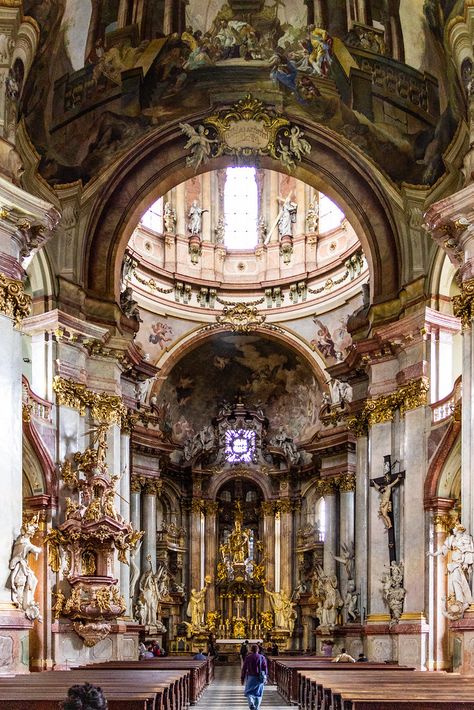 Nave, St. Nicholas Church, Malá Strana, Prague, Bohemia, Czechia Prague Wedding, Baroque Church, St Barbara, St Nicholas Church, Gothic Church, Byzantine Empire, St Anne, Cathedral Church, Saint Nicholas