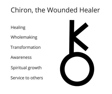 Chiron Astrology, Healer Tattoo, The Wounded Healer, Retrograde Planets, Wounded Healer, Symbol Tattoo, Birth Chart Astrology, Learn Astrology, Tarot Astrology