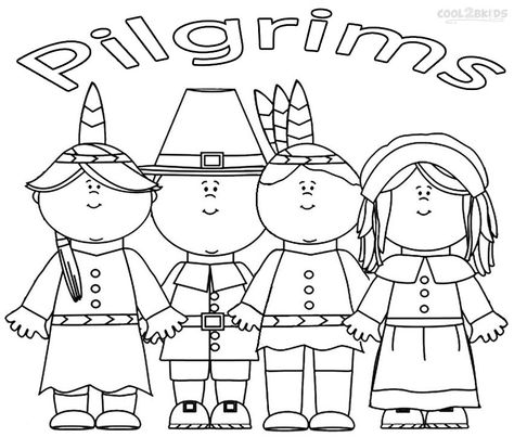 Printable Pilgrims Coloring Pages For Kids | Cool2bKids Thanksgiving Coloring Sheets, Free Thanksgiving Coloring Pages, Pilgrims And Indians, Free Thanksgiving Printables, Turkey Coloring Pages, Thanksgiving Coloring, Casa Halloween, Thanksgiving Pilgrims, Thanksgiving Color