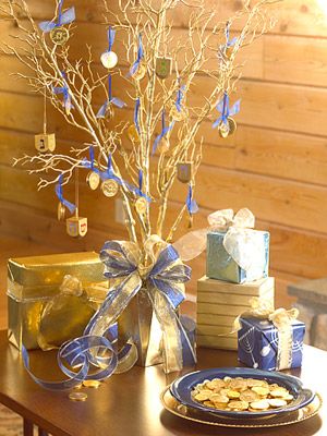 Wrapped boxes are a simple & easy way to decorate your tables for a holiday party What Is Hanukkah, Hannukah Decorations, Happy Hannukah, Diy Hanukkah, Hanukkah Crafts, Chanukah Party, Chanukah Decor, How To Celebrate Hanukkah, Hanukkah Decorations