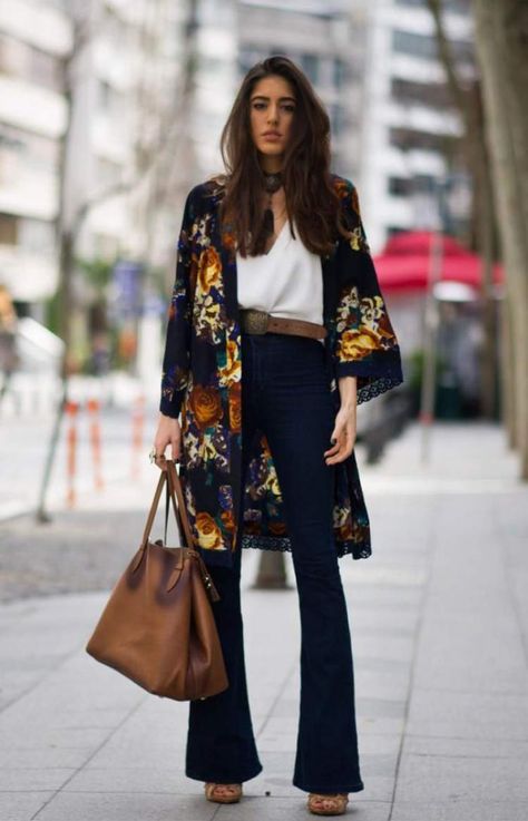 Estilo boho no verão 2018: dicas, fotos e tendências - Site de Beleza e Moda Boho Fall Outfits, Stile Boho Chic, Look Boho Chic, Boho Chique, Basic Fashion, Stil Boho, Estilo Hippie, Chique Outfits, Boho Style Outfits