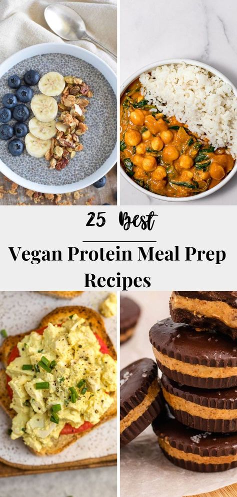 High Protein Vegan Meal Prep Ideas Easy Vegan Recipes Protein, High Protein Vegan Meal Prep For The Week, Vegan High Protein Meal Plan, Plant Protein Meals, Trader Joe’s Vegan Recipes, Vegan Protein Meal Prep, High Protein Paleo Meals, Vegan High Protein Meal Prep, High Protein Meals Vegetarian