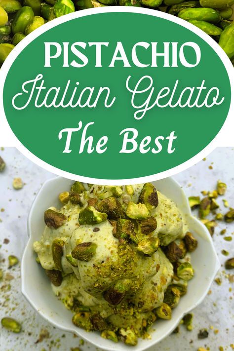 Packed with rich pistachio flavor, this homemade gelato is as smooth and creamy as any in Itay! #pistachioitaliangelato #bestpistachioitaliangelato #easypistachioitaliangelato #homemadeitaliangelato #smoothcreamygelato #bestitaliangelatorecipe #luciouspistanchiogelato #easygelatoforfamily #greatgelatoforcompany #authenticitaliangelato #authenticpistachiogelato 
#homemadegelatowithpistachios #bestpistachiodesserts #internationalgelatos #favoriteitaliandesserts #italianicecream #pistachiodesserts Pistachio Gelato Recipe, Italian Gelato Recipe, Homemade Gelato, Ice Cream Sauce, Italian Gelato, Pistachio Gelato, Sicilian Style, Pistachio Recipes, Healthy Ice Cream Recipes