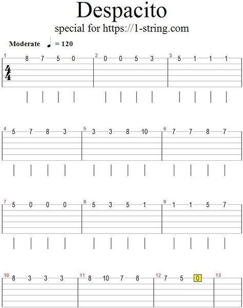 Despacito Guitar Tab, Guitar Notes Songs Easy, Ukulele Songs Popular Easy Tab, Notes For Guitar, Ukulele Songs Tab, One String Guitar Songs, Guitar Songs Tab, Acoustic Guitar Songs For Beginners, Acoustic Guitar Tabs For Beginners