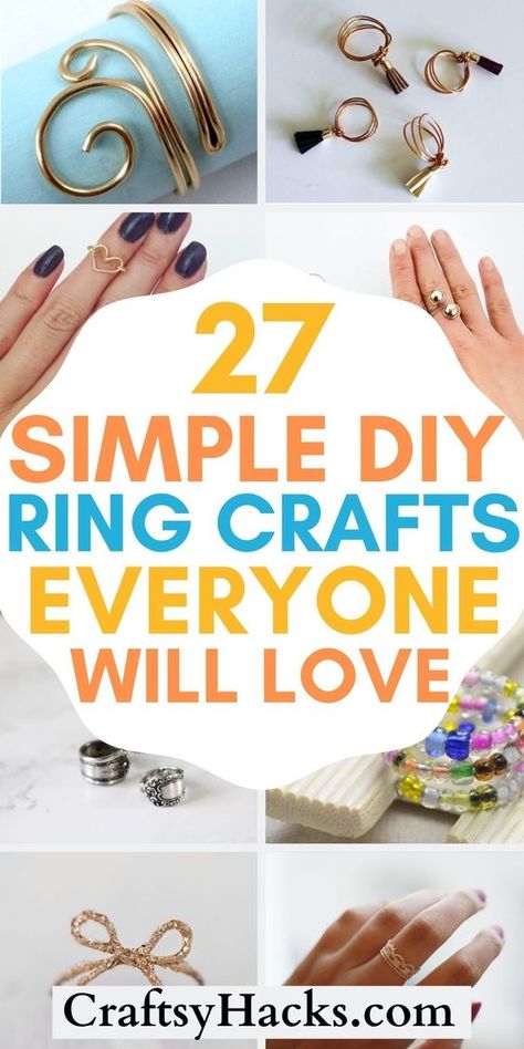 Diy Rings Easy, Handmade Rings Tutorial, Easy Jewelry Making Ideas, Diy Wire Rings, Diy Wire Jewelry Rings, Diy Jewelry Making Tutorials, Wire Jewelry Rings, Diy Jewelry Rings, Wire Wrap Jewelry Designs