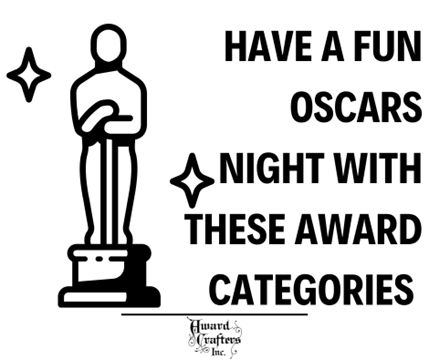 Are you planning to have an Oscars-watching party with your friends? Then why not add some extra fun and get creative by adding a few awards of your own? Here are a few ideas from a provider of customized plaques to help make sure everyone has a fun time! Award Categories Ideas, Funny Awards For Friends, Funny Superlatives Awards, Funny Award Titles, Funny Awards, Fun Awards, Oscar Night, Award Ideas, Essay Tips