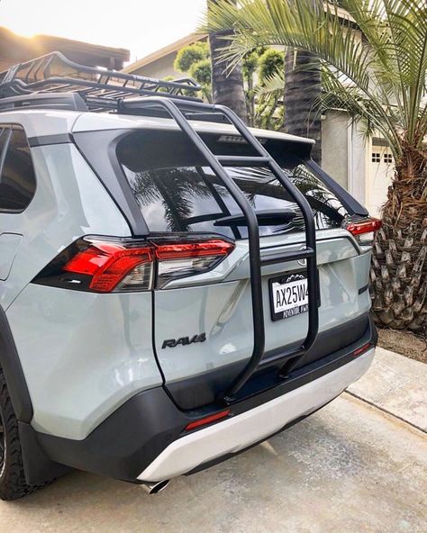 Toyota Rav4 Fabrication on Instagram: “Check out this Rav4 Adventure by @amanda441_ ! Ladder looking reallll clean 🧼. | Check out our R4 Ladders on our website - info in our bio.…” Rav4 Upgrades, Rav4 Mods, Toyota Rav4 Interior, Toyota Rav4 Offroad, Rav4 Interior, Toyota Rav4 Accessories, Rav4 Offroad, Rav4 Accessories, Cars Accessories