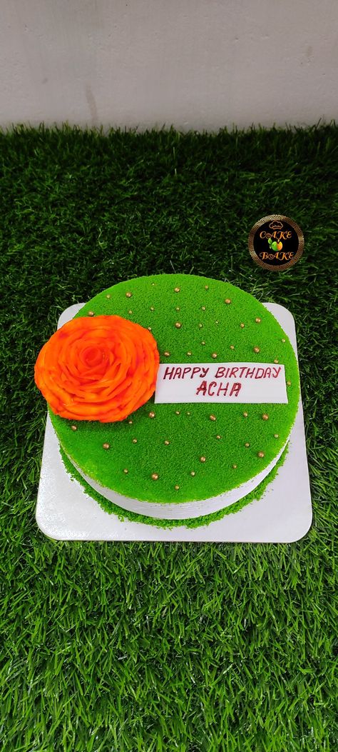 Green Velvet Cake, Cake Decorating Designs, Velvet Cake, Green Velvet, No Bake Cake, Cake Designs, Cake Decorating, Happy Birthday, Velvet