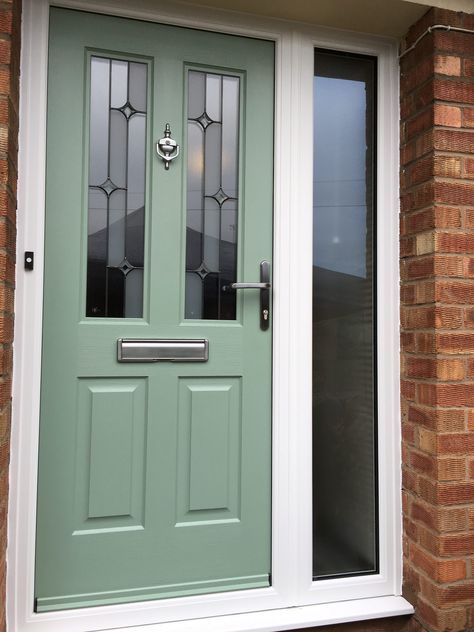 Rockdoor Jacobean Linear in Chartwell Green near Sutton Coldfield  http://verysecuredoors.co.uk?utm_content=bufferaddd3&utm_medium=social&utm_source=pinterest.com&utm_campaign=buffer #Rockdoor #verysecuredoors #rockdoors #compositedoor #door #frontdoor #composite #doors Sage Front Door, Chartwell Green Front Door, Green Front Door, Front Doors Uk, Grey Front Doors, Loft House Design, Composite Doors, Green Front Doors, Door Paint