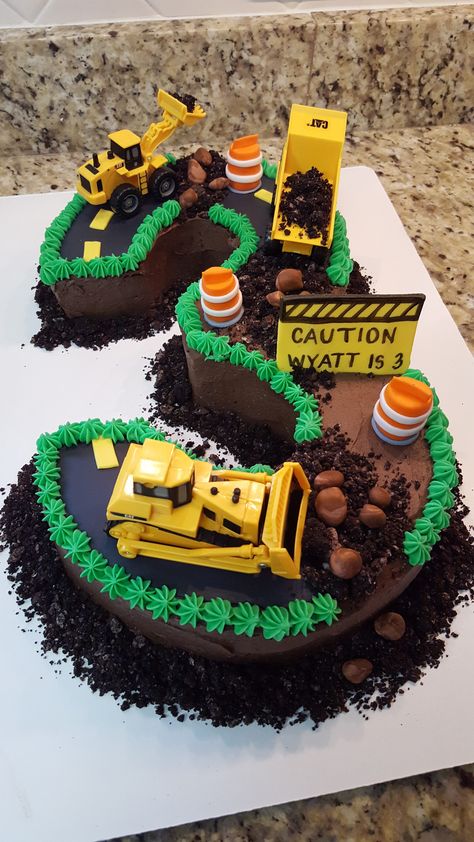 Construction Birthday Cakes Number 3 Construction Birthday Cake Four Oaks Bakery 3 Construction Birthday, Construction Birthday Cakes, Construction Birthday Party Cakes, Digger Cake, Construction Birthday Cake, Construction Theme Birthday Party, Construction Cake, Ice Cream Birthday Cake, Diy Birthday Cake