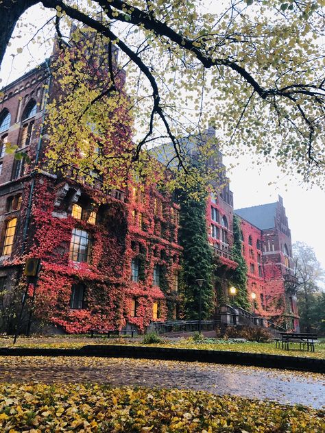 Lund Sweden University, Royal Holloway University Aesthetic, Old University Aesthetic, Roman Moodboard, Romanising School, Masters Abroad, Aesthetic Cities, Lund Sweden, Misty Autumn