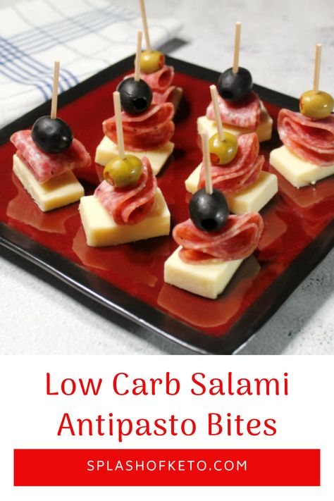 Olive Salami Skewers, Bowtie Antipasto Bites, Salami Toothpick Appetizers, Cheese And Salami Skewers, Salami Olive Appetizer, Crispy Salami Bites, Meat Snacks Appetizers, Bow Tie Antipasto Bites, Salami Skewers Appetizers