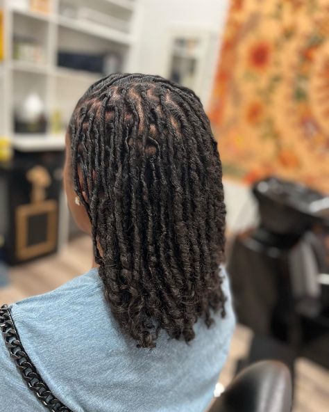 Coils Vs Twist Locs, Small Starter Locs Coils, Single Loc Natural Hair, Small Coil Starter Locs, Locs On Mixed Women, Female Starter Locs Natural Hair, Small Medium Locs Black Women, Small Starter Locs Black Women, Future Dreads